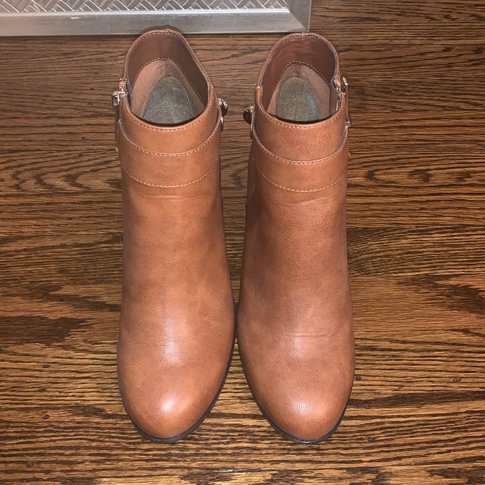 Brown Leather TopShop Booties